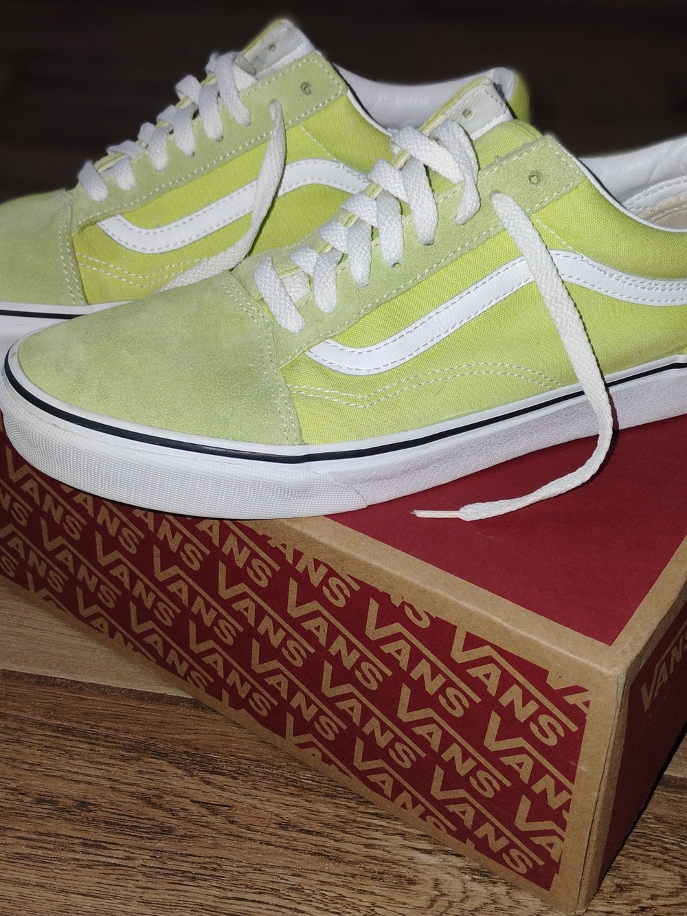 Vans Old Skool Green Suede Canvas Sneakers Men’s Size 10 w/ Box